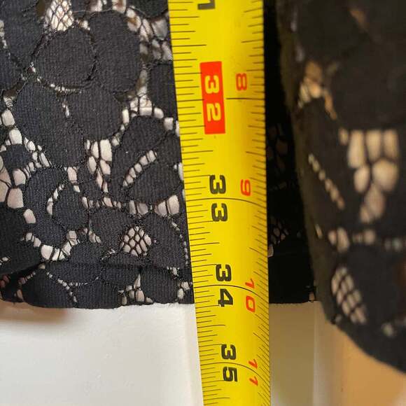 White House Black Market Velvet Lace Brocade Mini Dress Size 6 Fit & Flare - Picture 4 of 7